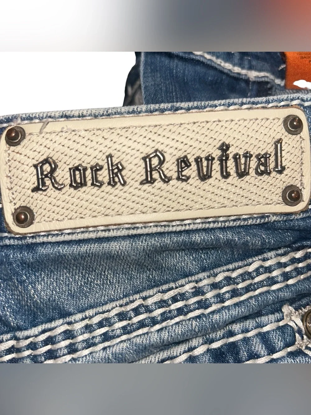 Rock Revival Denim Distressed Women’s Shorts - Blue Jean Denim Size 28